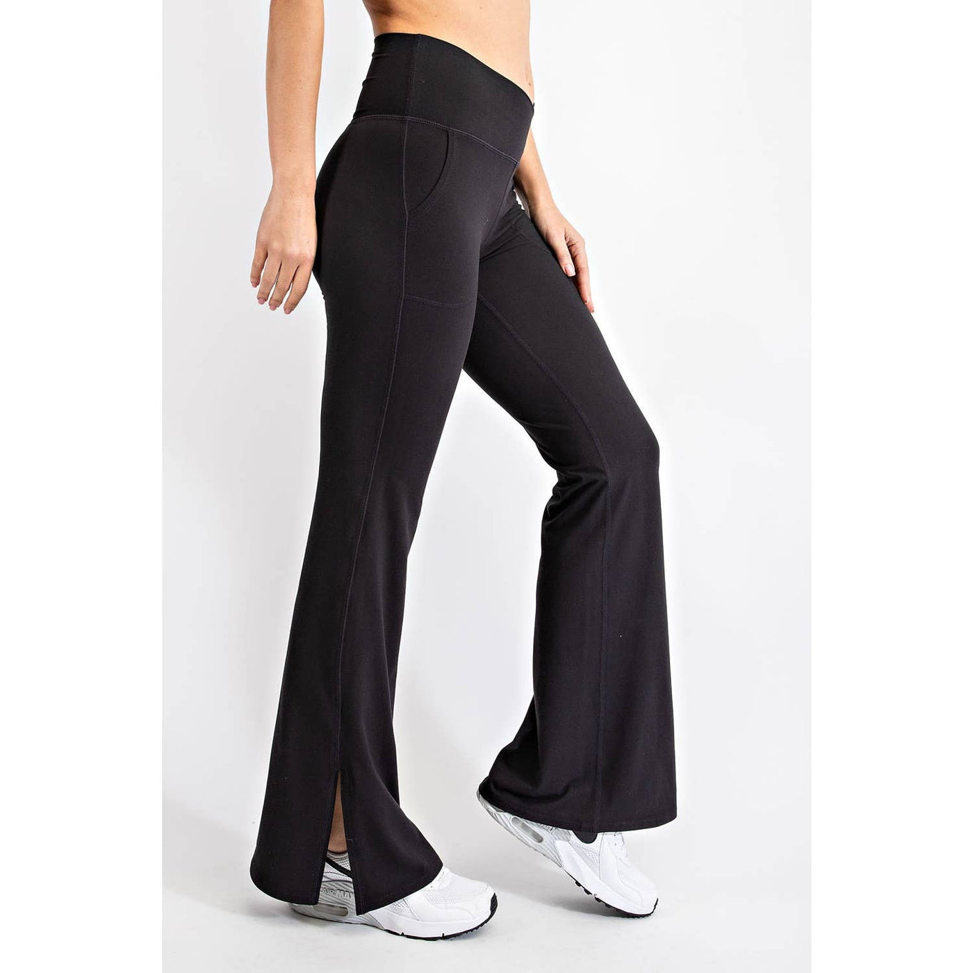 V Waist Flared Yoga Pants with Pockets – Zimmi Fit